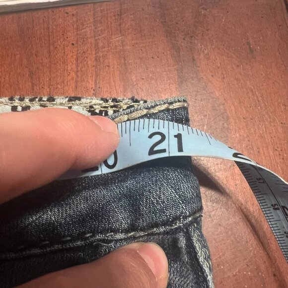 Cello Sz 20 Women's Jeans Bling Embroidery Med Blue Distressed Bootcut Feminine - Picture 10 of 16